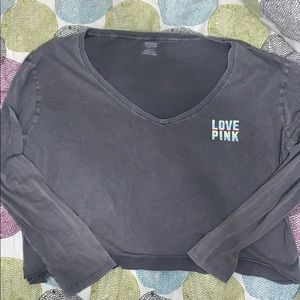 Pink Crop Long Sleeve